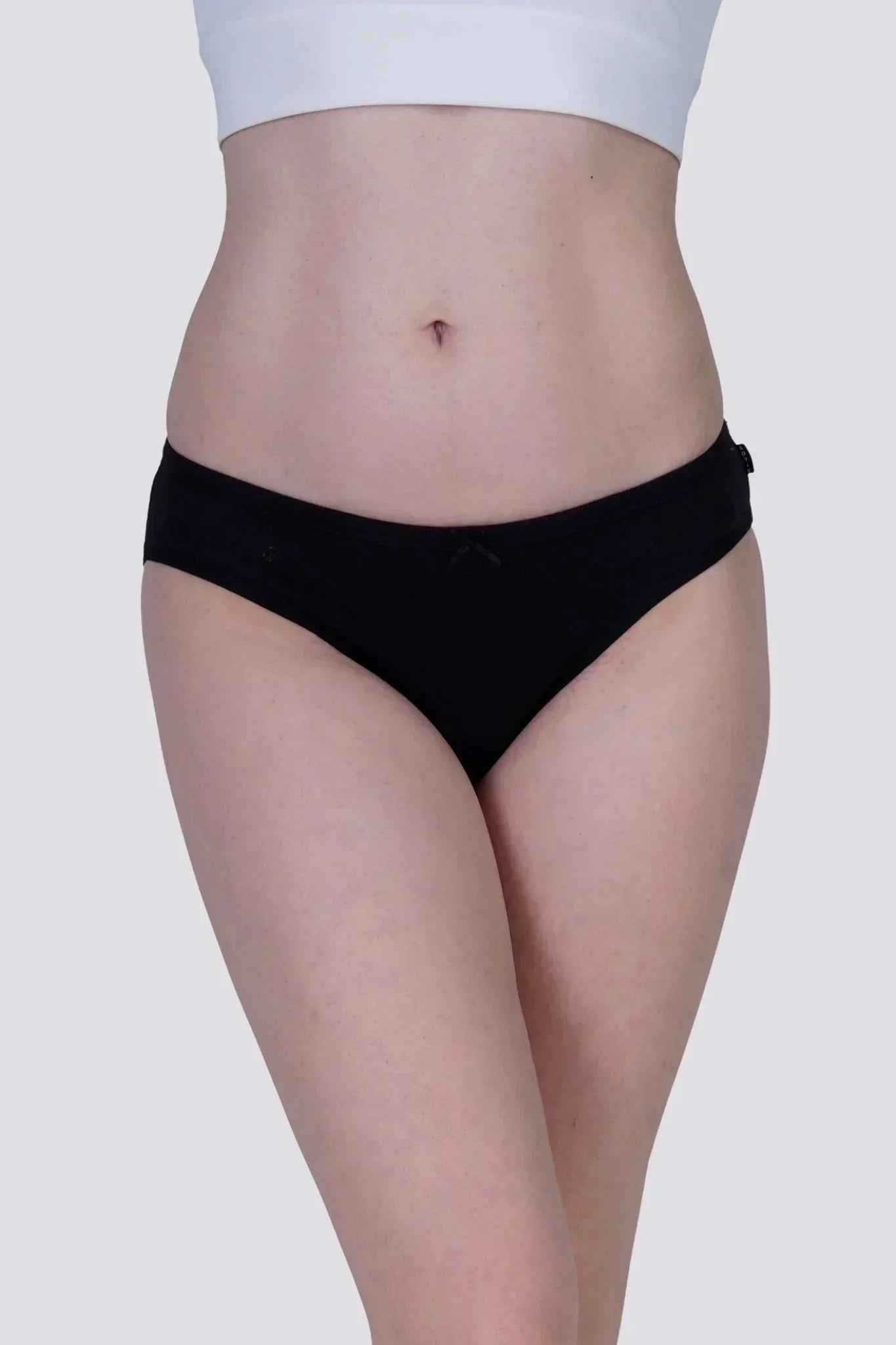 Cotton Stretch Bikini – Low Rise in Black | Pack of 1