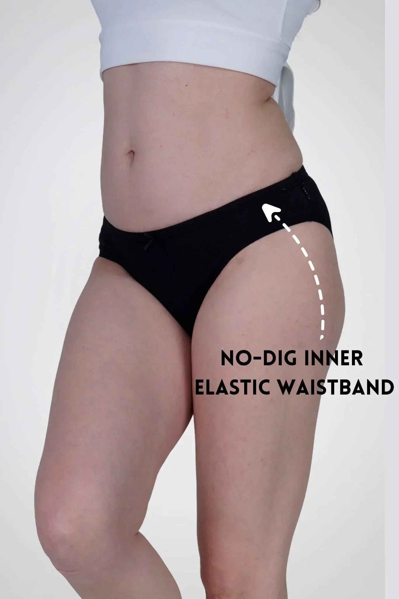 Cotton Stretch Bikini – Low Rise in Black | Pack of 1