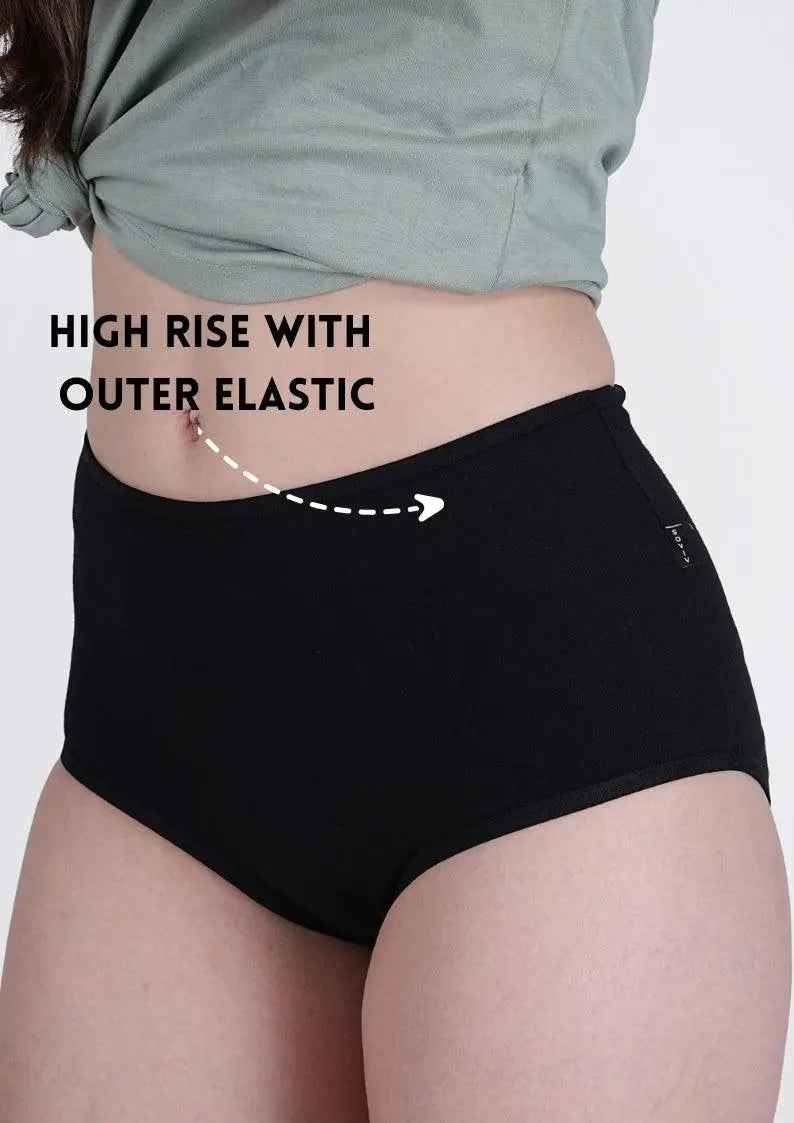Elegant Cotton Stretch Hipster – High Rise | Pack of 3