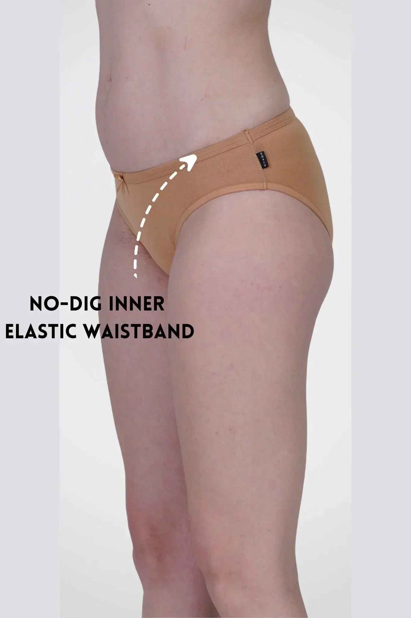 Cotton Stretch Bikini – Low Rise in Nude | Pack of 1