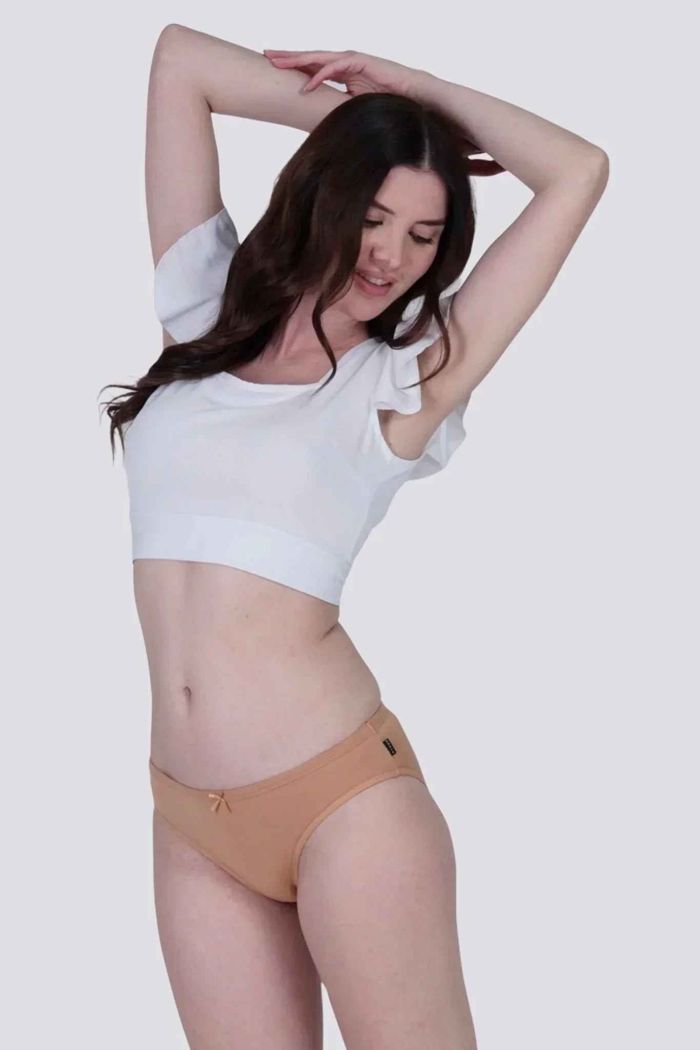 Cotton Stretch Bikini – Low Rise in Nude | Pack of 1