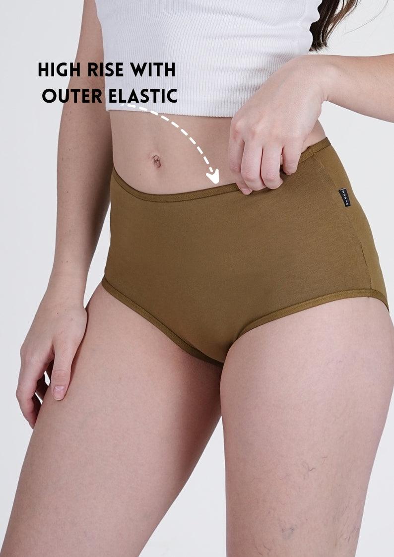 Olive Green High Rise Hipster Panty - SOVIV