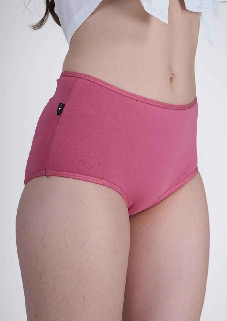 Cotton Stretch High Hipster – Full Coverage in Watermelon Pink | Pack of 1