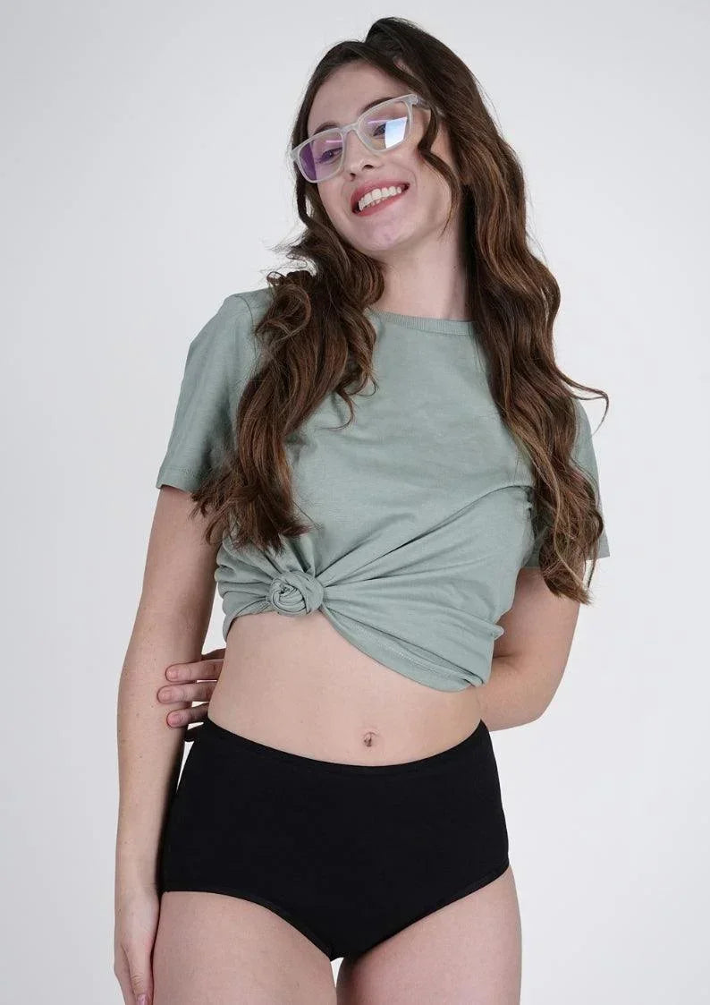 Black High Rise Hipster Panty - SOVIV