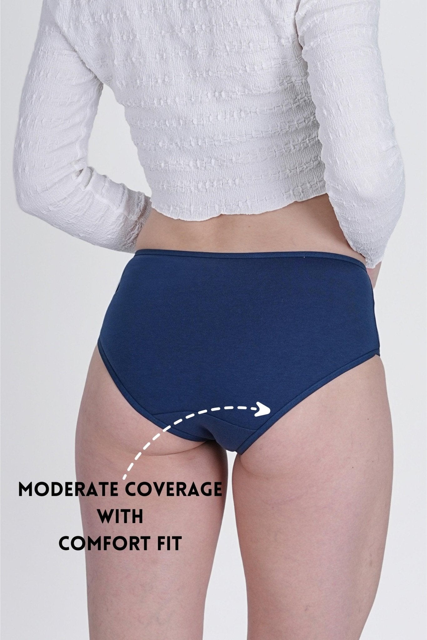 Dark Blue Mid Rise Hipster Panty - SOVIV