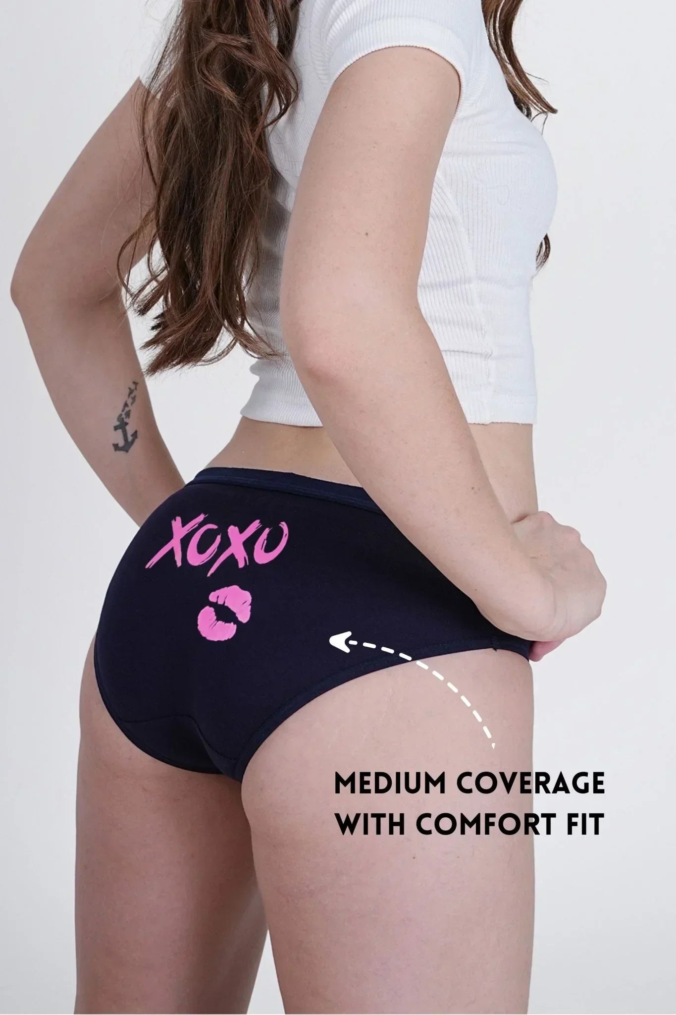 Dark Blue Printed Low Rise Bikini Panty! - SOVIV