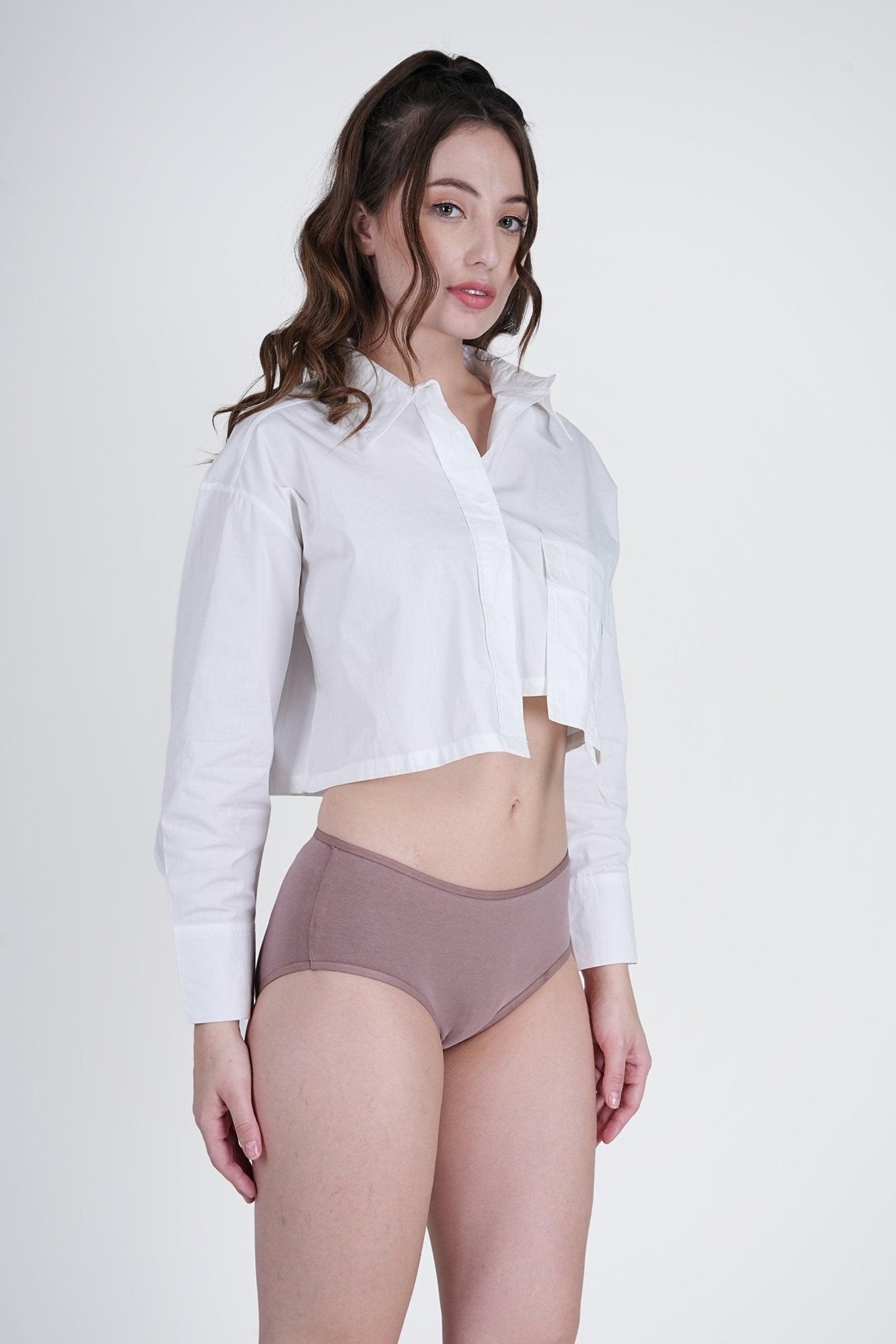 Dark Nude Mid Rise Hipster Panty - SOVIV