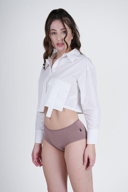 Dark Nude Mid Rise Hipster Panty - SOVIV