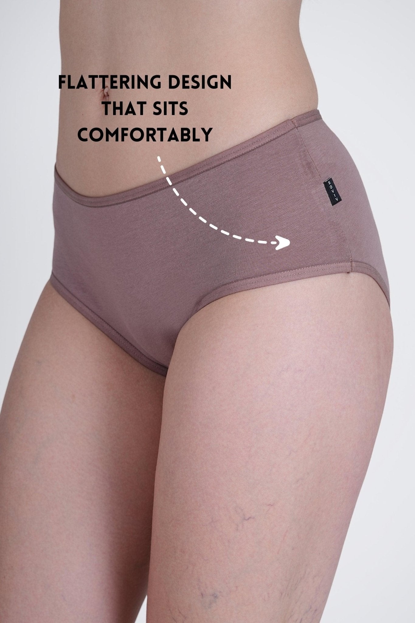 Dark Nude Mid Rise Hipster Panty - SOVIV