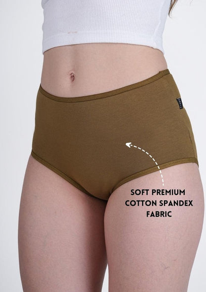 Olive Green High Rise Hipster Panty - SOVIV