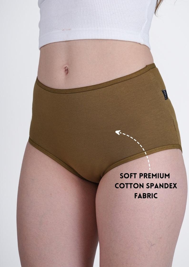 Olive Green High Rise Hipster Panty - SOVIV