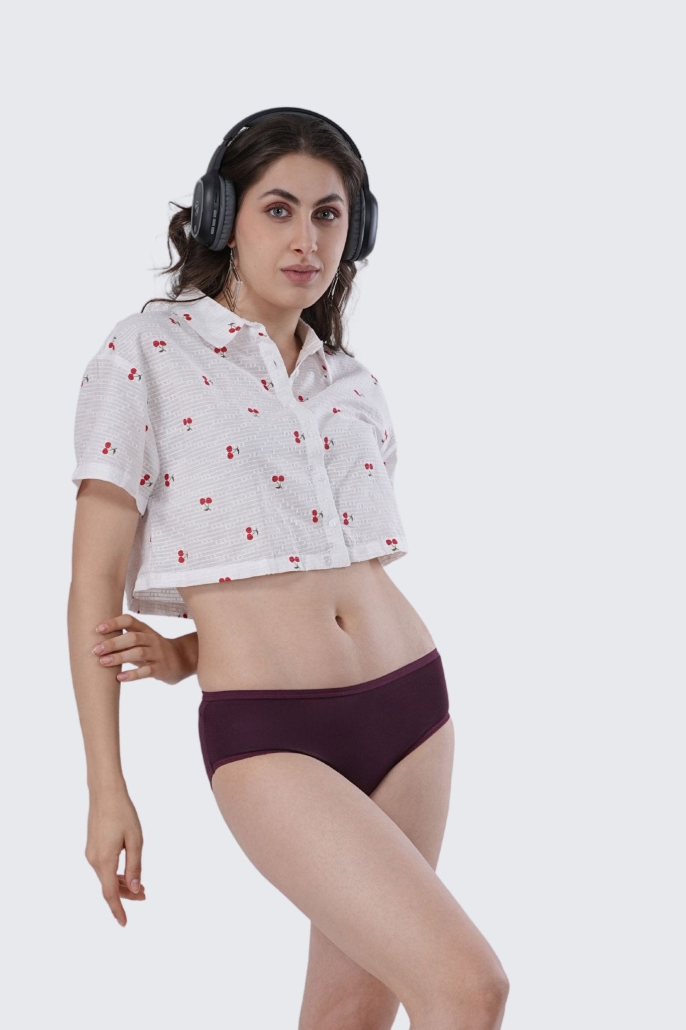 Twilight Treats Self Texture Mid Rise Hipster Panty (Pack of 3) - SOVIV