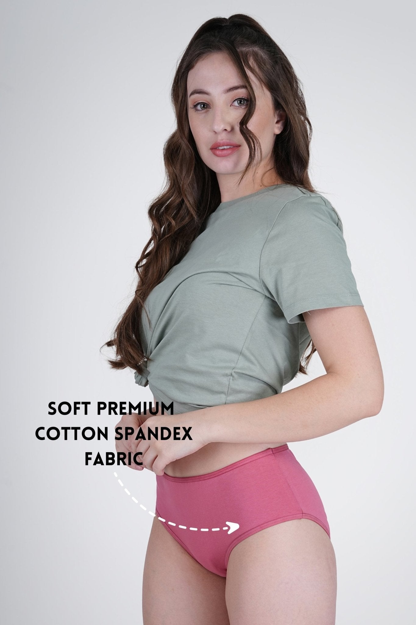 Watermelon Pink Mid Rise Hipster Panty - SOVIV